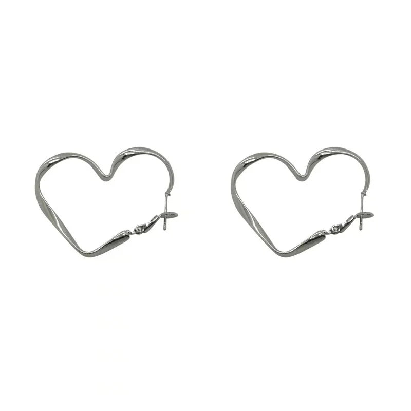Trending French Punk Fan Hoop Earring For Woman New In 2025 Fashion Party Exaggerate Elegant Korean Earring Jewelry