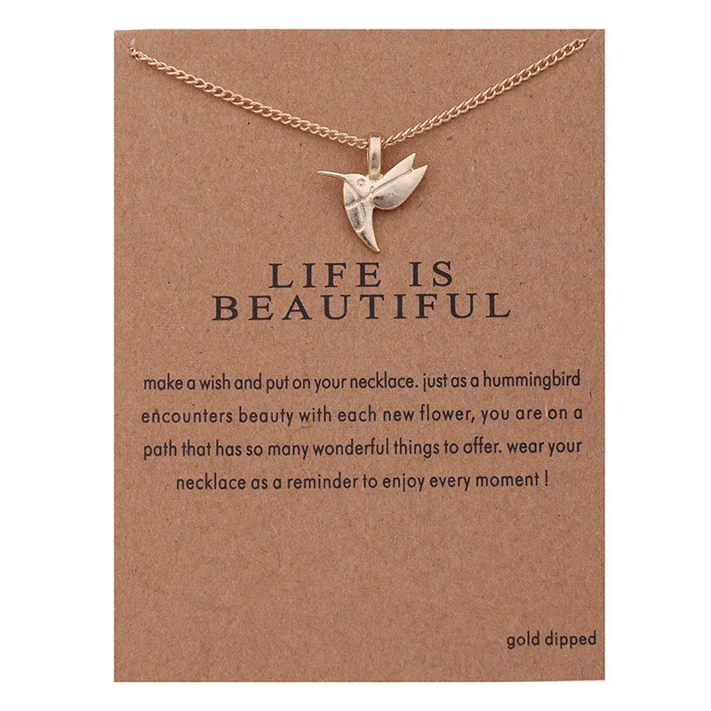 New Trendy Fashion Silver Gold Color Alloy Heavenly Angel Wings Pendant Necklaces for Women Girl Fashion Jewelry