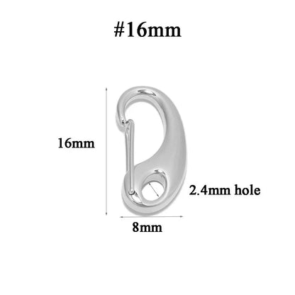 5pcs Stainless Steel D Lobster Clasps Spring Hooks Key Chains Bags Snap-fastener Buckles Connectors DIY Jewelry Accessories -