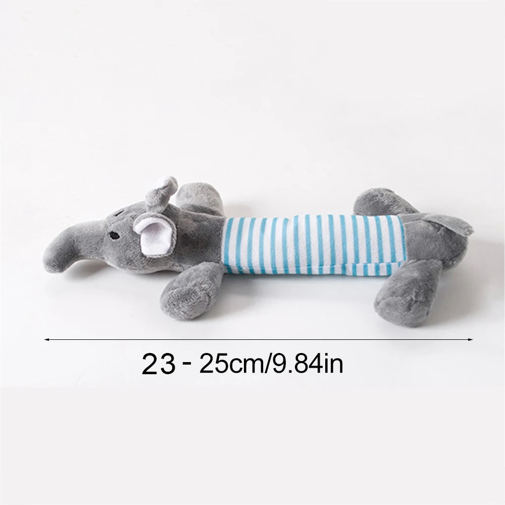 Funny Simulated Animal No Stuffing Dog Toy with Squeakers Durable Stuffingless Plush Squeaky Dog Chew Toy Crinkle Pet Squeak 