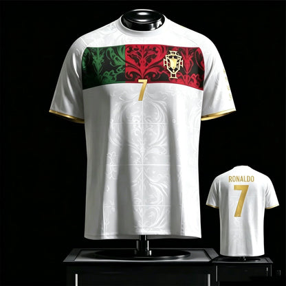 Ronaldo Portugal Jersey Football Top Men T Shirt Women Tee Boys Top Children Parent Child Quick Dry Short Sleeves Kids Tshirt