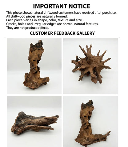 1PC Natural Aquarium Sinkable Driftwood Fish Tank Decoration Wood Aquatic Plants Landscape