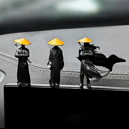 Resin Mini Figurines Decorative 50mm Ancient Sino-Japanese Samurai Warriors Office Cubicle Home Desktop Car Interior Model Gi