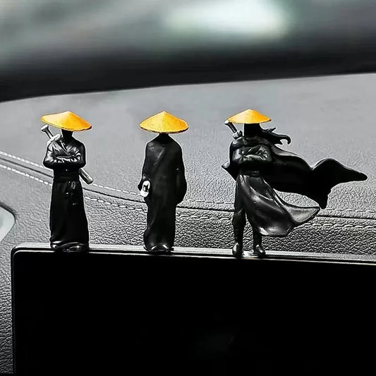Resin Mini Figurines Decorative 50mm Ancient Sino-Japanese Samurai Warriors Office Cubicle Home Desktop Car Interior Model Gi