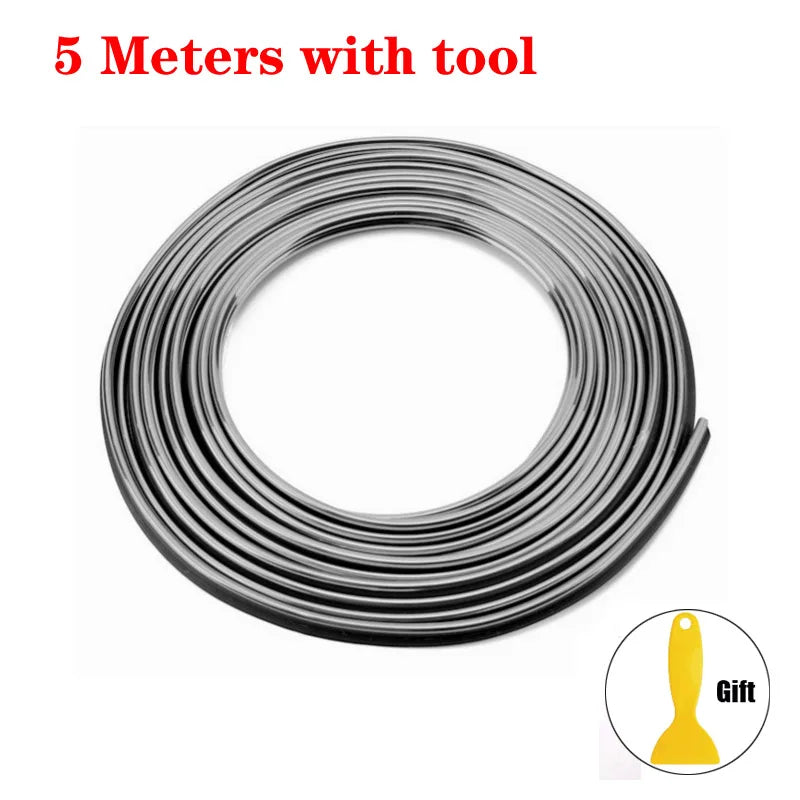 Car Moulding Decoration Flexible Strips1/3/5M Interior Auto Mouldings Car Cover Trim Dashboard Door Edgein Car-styling Univer