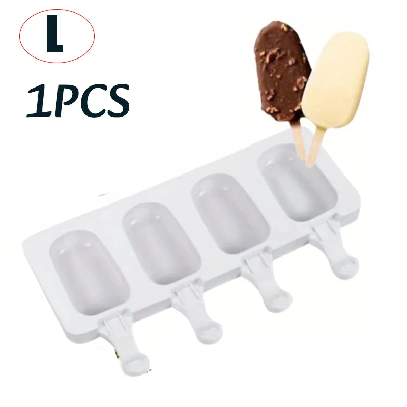 Silicone Ice Cream Popsicle Mold Combination With Ice Cream Stick DIY Chocolate Dessert Maker Ice Cube Tray Mold Homemade Too
