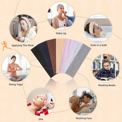 7PCS Elastic Sports Headbands For Women Stretchy Candy-Colored Hairbands Fashion Sweatbands For Fitness Yoga Running Cycling