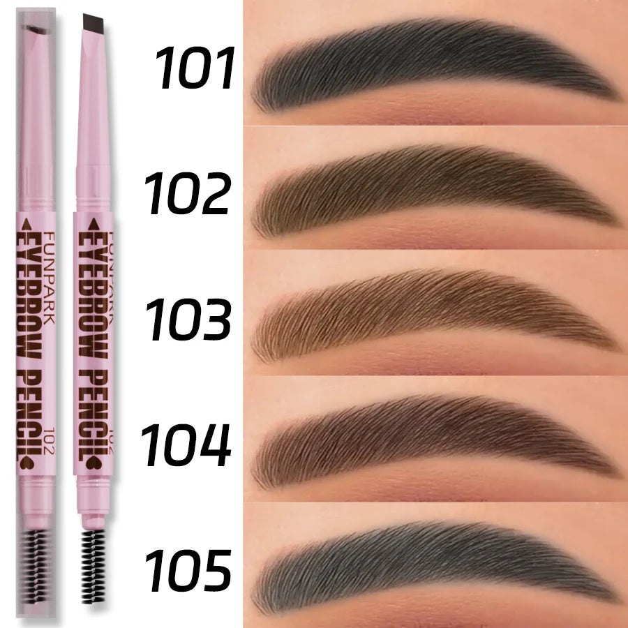 2 in1 Eyebrow pencil professional Cosmetics makeup for women 5 Colors Waterproof Eyebrow Tattoo brush Long Lasting eyebrow pe