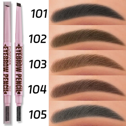 2 in1 Eyebrow pencil professional Cosmetics makeup for women 5 Colors Waterproof Eyebrow Tattoo brush Long Lasting eyebrow pe