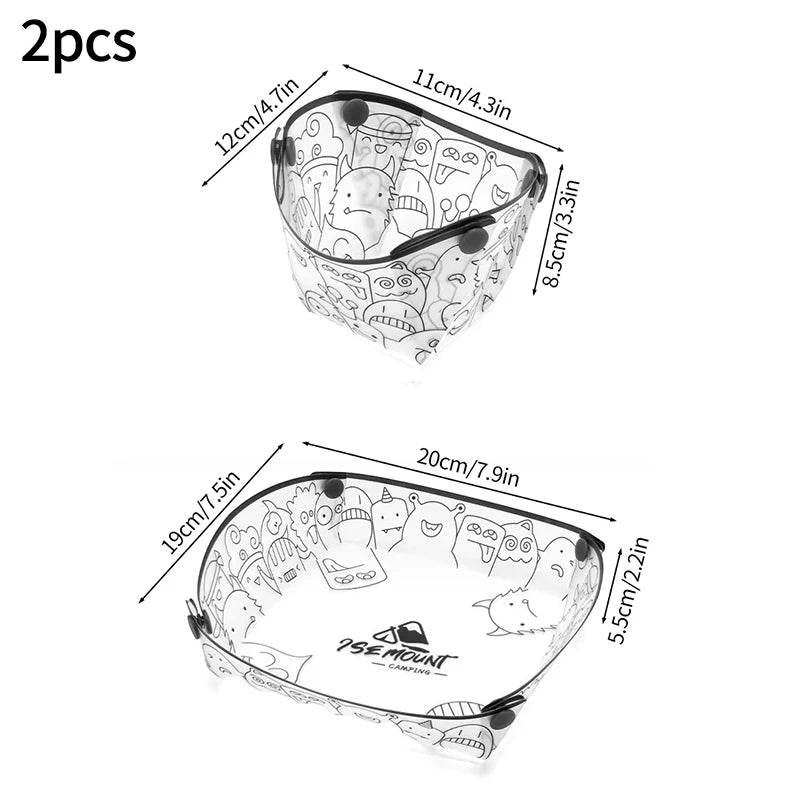 Outdoor Camping Folding Lightweight Tableware Camping Supplies Portable Foldable Bowl Plate Cup Filter Folding Tableware посу