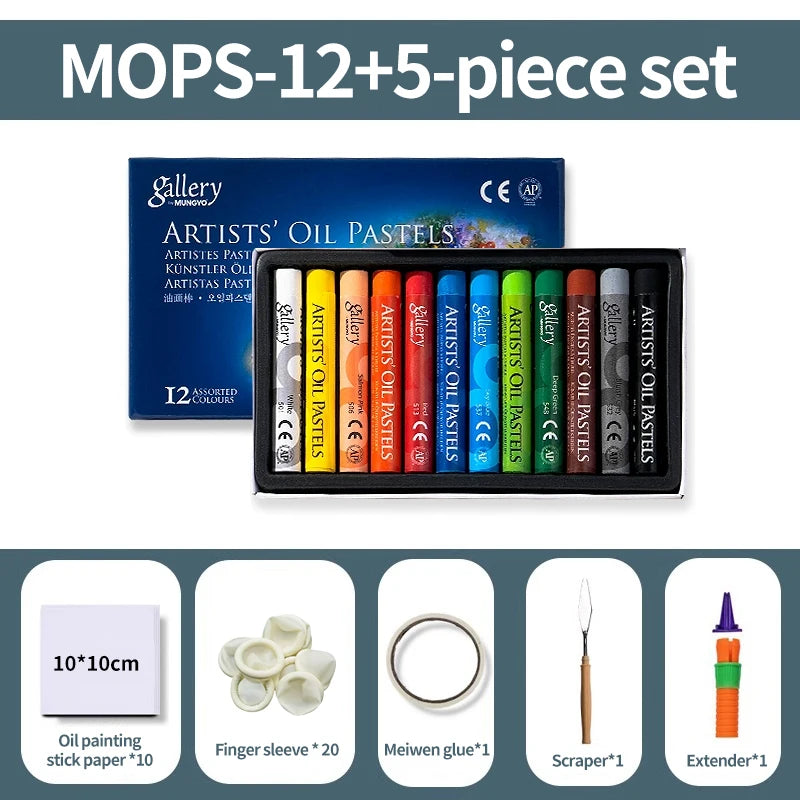 MUNGYO Artist Soft Oil Pastel Set Professional Painting Drawing Graffiti Art Crayons Washable Non Toxic Art Supply 12/25/50Co