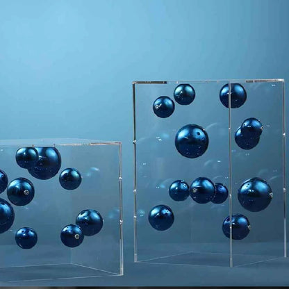 Creative Square Acrylic Cover Sphere Decoration Living Room Porch Cabinet Crafts Ornament Modern Clear Acrylic Square Home De