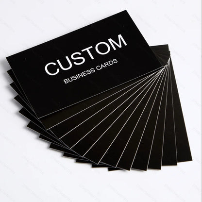 200/500/1000pcs Customizable Cards, Personalized Business Cards with Acrylic Storage Box, Matte Film Thank You Invitations