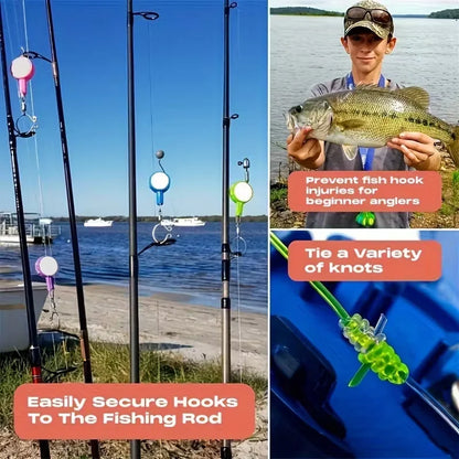 2pcs Fishing Gadgets: Knotting Tool, Outdoor Fishing Supplies Tools For Multifunctional Fishing
