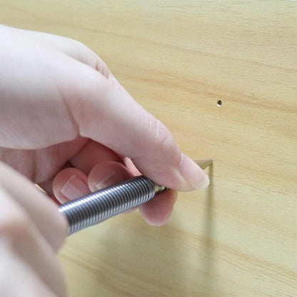 2PCS Spring Nail Center Punch Hammerless Dual Head Setter Spring Loaded High Carbon Steel Nail Punch Door Hinge Pin Remover