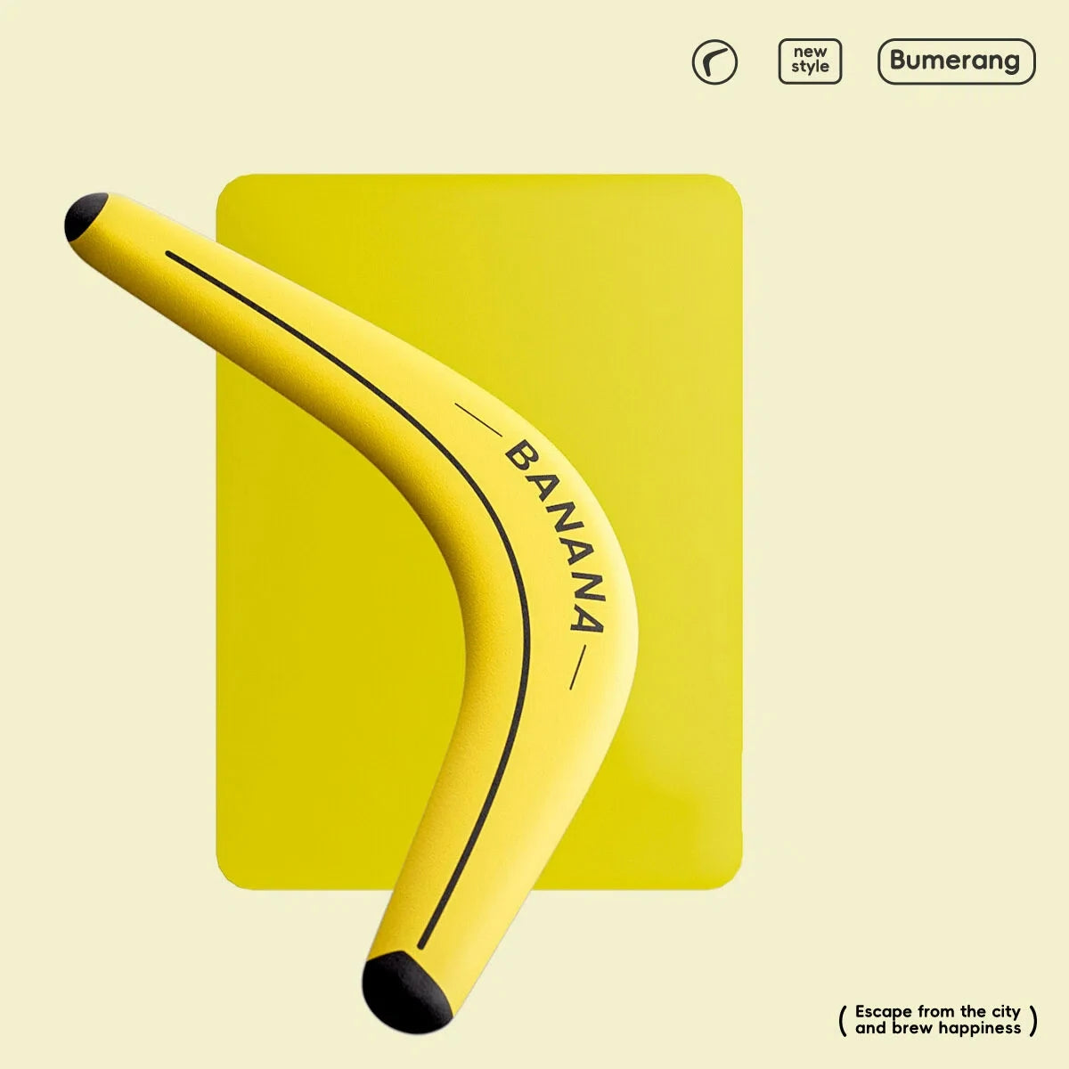 Soft and Elastic Sports Throwback Banana V Shaped Boomerang Flying Disc Throw Interactive Toys for Kids Adults