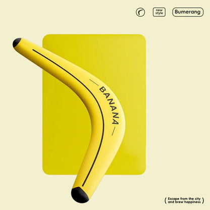 Soft and Elastic Sports Throwback Banana V Shaped Boomerang Flying Disc Throw Interactive Toys for Kids Adults