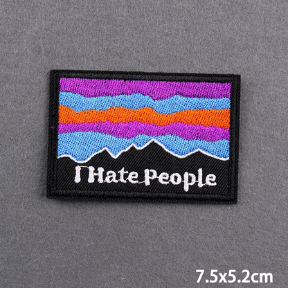 Warning Letters Embroidery Patches For Jeans Good Vibes Iron On Patch Thermoadhesive Patches For Clothes Applique Stickes Log