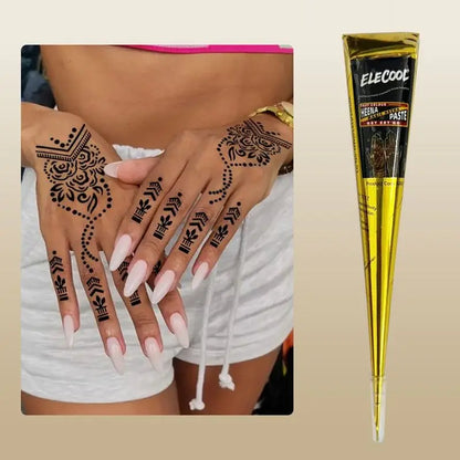 Natural Temporary Flash Tattoo Paste Black Henna For DIY Tattoo Sticker Body Paint Tattoo Cream Indian Wedding Henna Tattoo P