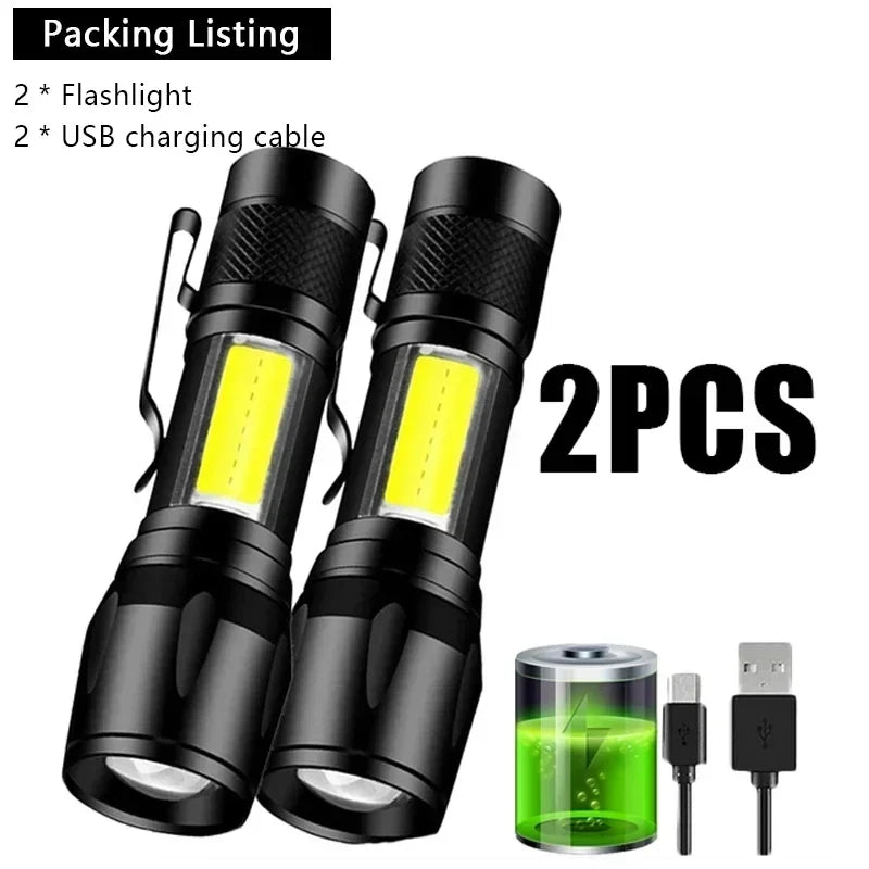 100000LM Super Bright Flashlight Rechargeable LED Torch Long Range Tactical Lamp for Outdoor Waterproof Camping Fishing Lante