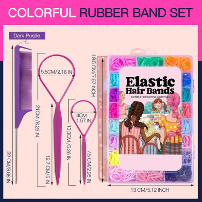 Elastic Hair Bands 24 Colors,Mini Hair Rubber Bands for Hair, Small Hair Ties,Colorful Hair Accessories for Toddler, Girl, Ki
