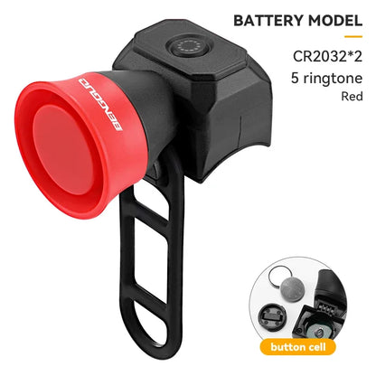 IP4X Waterproof Bicycle Mountain Bike Horn 120 db Battery/Charging Bike Bell Children's Scooter Baby Stroller Balance Car Hor
