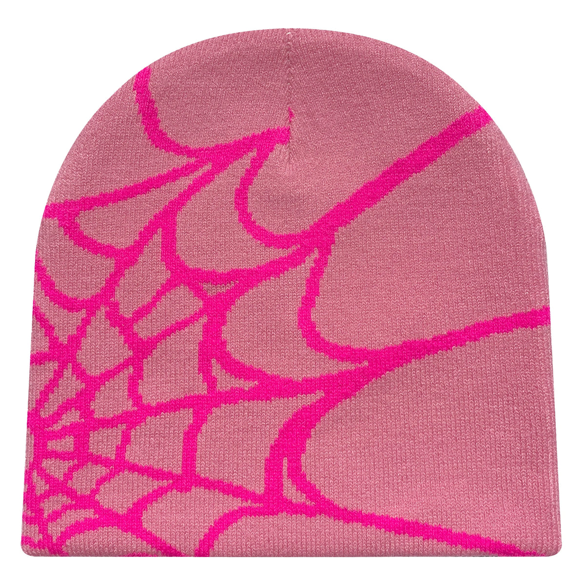 Four Seasons Men's And Women's Universal Y2K Knit Hat Spider Web Riding Outdoor Sports Fashion Hat - Pink Red