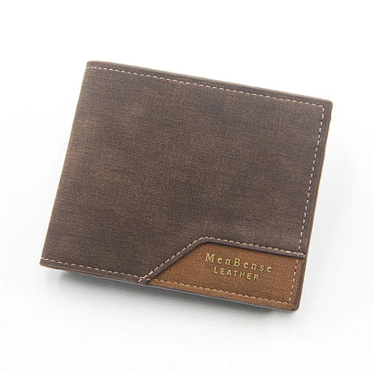 Free Name Engraving Men Wallets Slim Coin Pocket Photo Holder New Short Small Male Wallet Card Holder Frosted Leather Men Pur