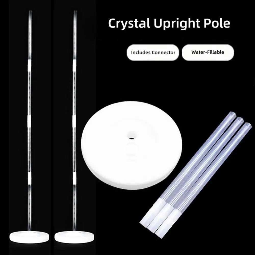 1/2Set Transparent Balloon Column Kit with Base Can Be Filled with Water Balloon Arch Bracket with Pole DIY Accessories