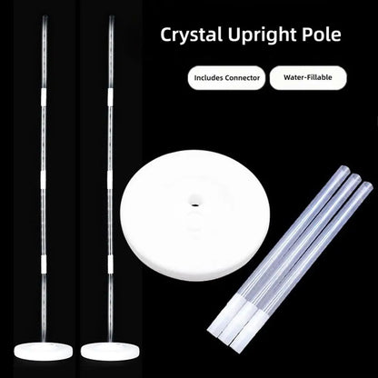 1/2Set Transparent Balloon Column Kit with Base Can Be Filled with Water Balloon Arch Bracket with Pole DIY Accessories