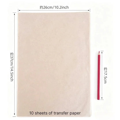 Pottery Art Transfer Paper Set Handmade DIY Ceramic Handicrafts Carving Pattern Texture Transfer Printing Auxiliary Tools Set