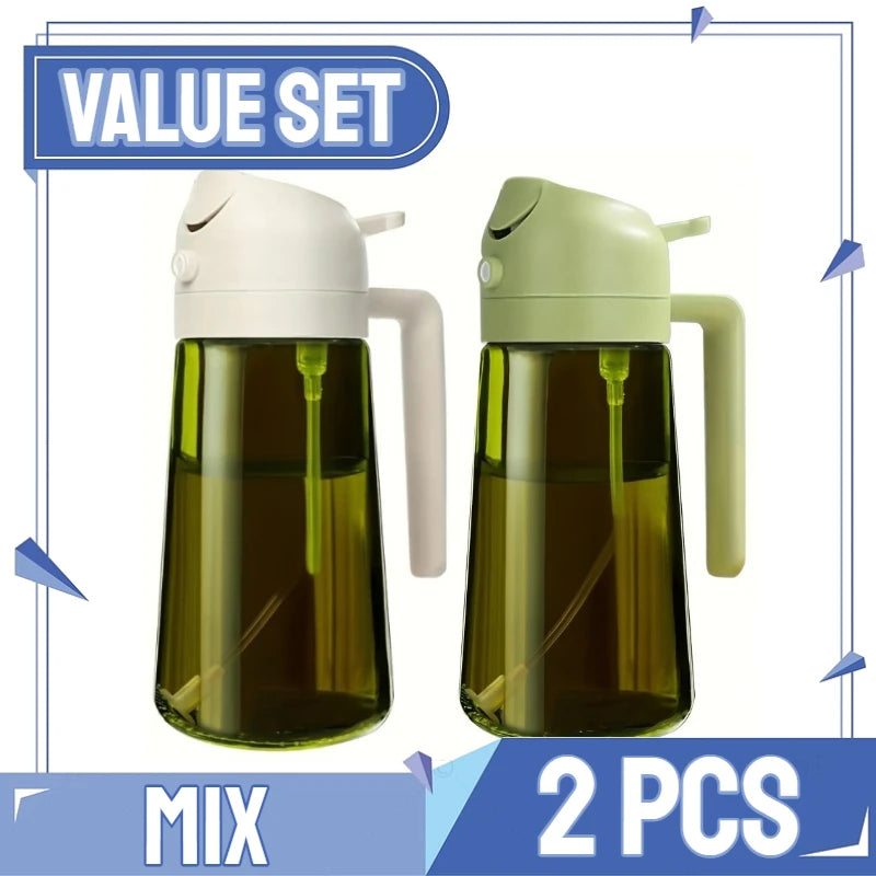 2in1 Kitchen Spray Oil Dispenser Oil Sprayer Polisher Or Only Brush Spray for Air Fryer Salad Grilling Roasting Cooking Kitch