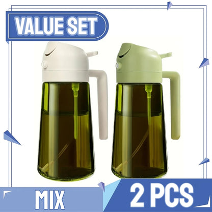 2in1 Kitchen Spray Oil Dispenser Oil Sprayer Polisher Or Only Brush Spray for Air Fryer Salad Grilling Roasting Cooking Kitch