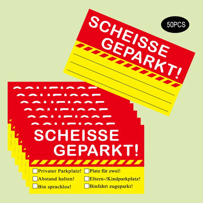 50Pcs Bad Parking Cards Funny Cardboard Parking Violation Cards Joke and Funny Card with Multi Violation Reasons Humorous - 2