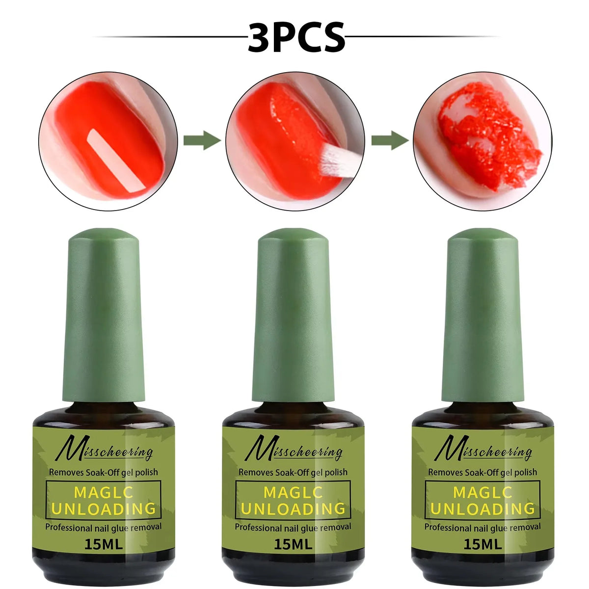 1/2pcs/Set Nail Magic Remover With Remover Tool Quickly & Easily Remove Gel Nail Polish And Poly Nail Gel Without Harming Nai