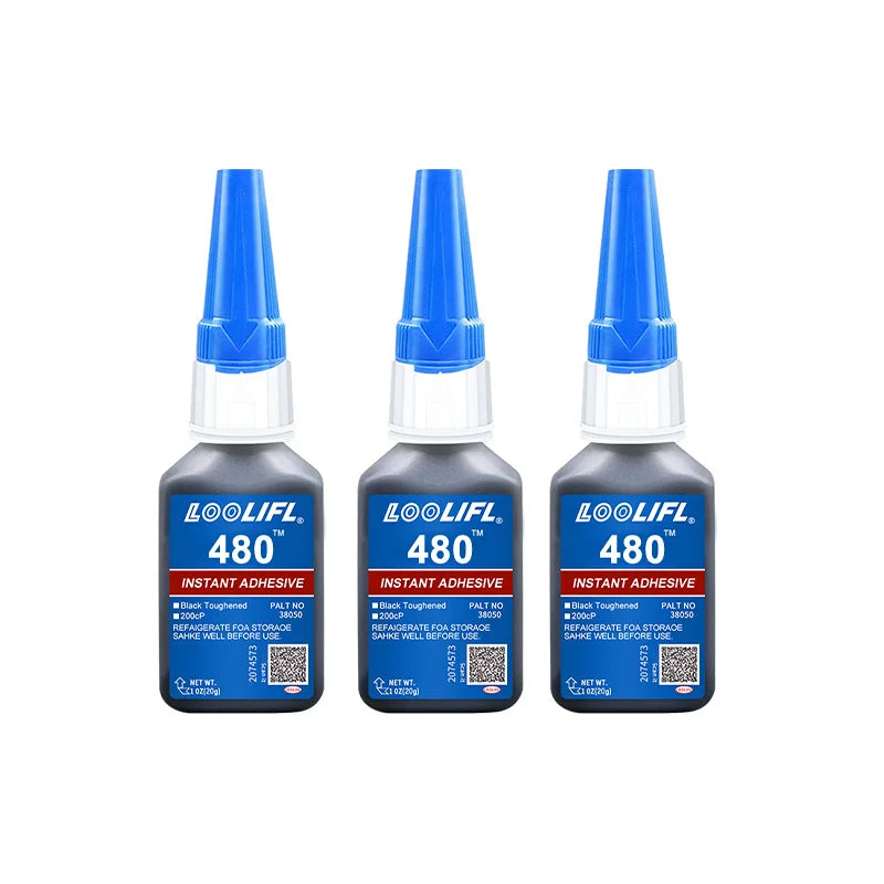 480 Black Rubber Glue Super Strong Adhesive for 10 Seconds, Used for Tire Repair, Black Object Repair and 'Black Integration'