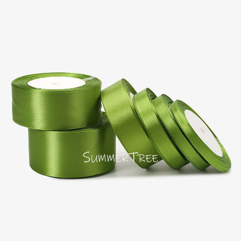 Satin Ribbon 25yards 6mm - 50mm Sash Gift Wrap Bow Handmade DIY Craft Halloween Christmas Wedding Birthday Party Decoration -