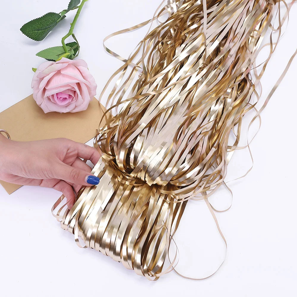 Top Matte Birthday Party Decoration Backdrop Foil Tassel Fringe Curtain Kids Adult Photo Booth Baby Shower Wedding Matte Drap