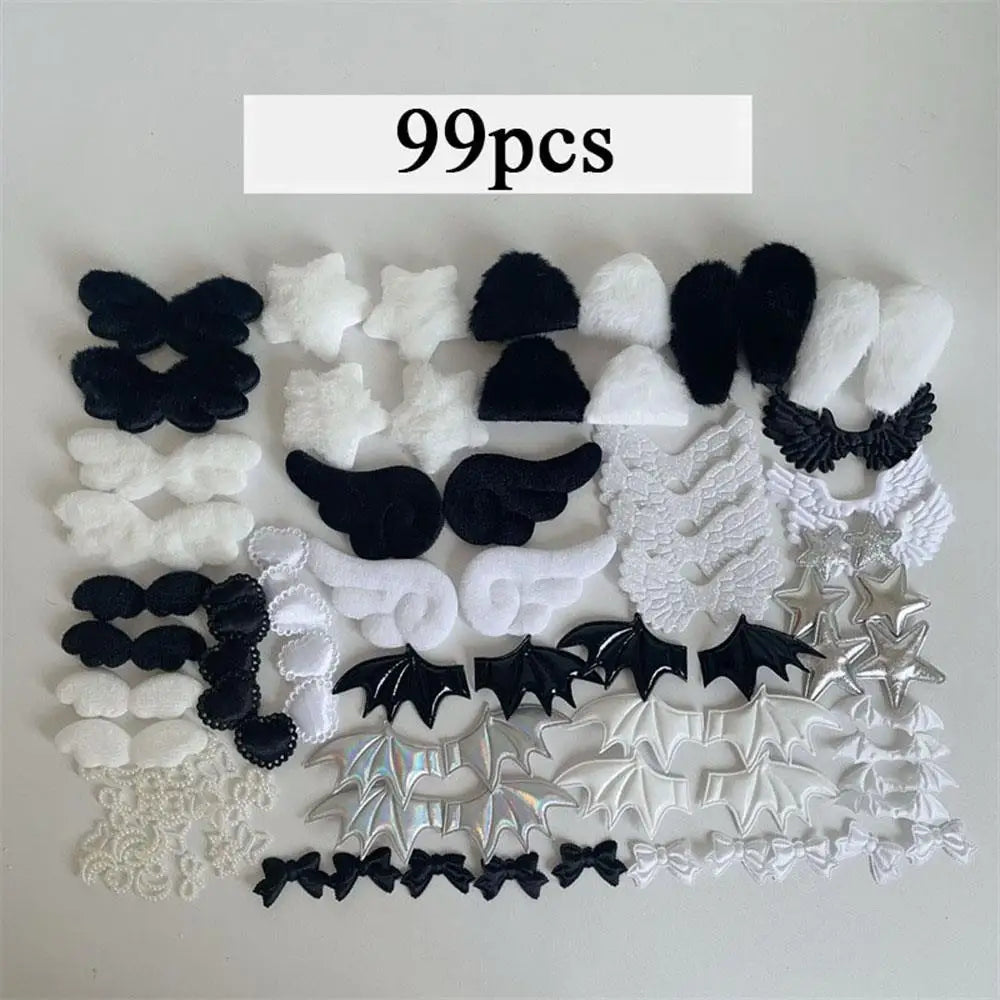 99pcs/set Cartoon Card Cover Decoration Handmade Gift Decoration Home Deocr DIY Plush Ear Handmade Accessories DIY Accessorie