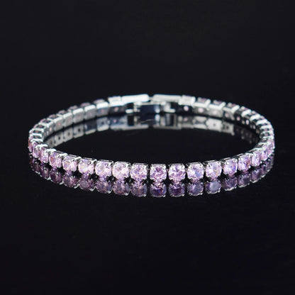 4mm Micro-inlaid Zircon Tennis Bracelet for Women 2025 New Men Bracelet Homme Jewelry Accessories