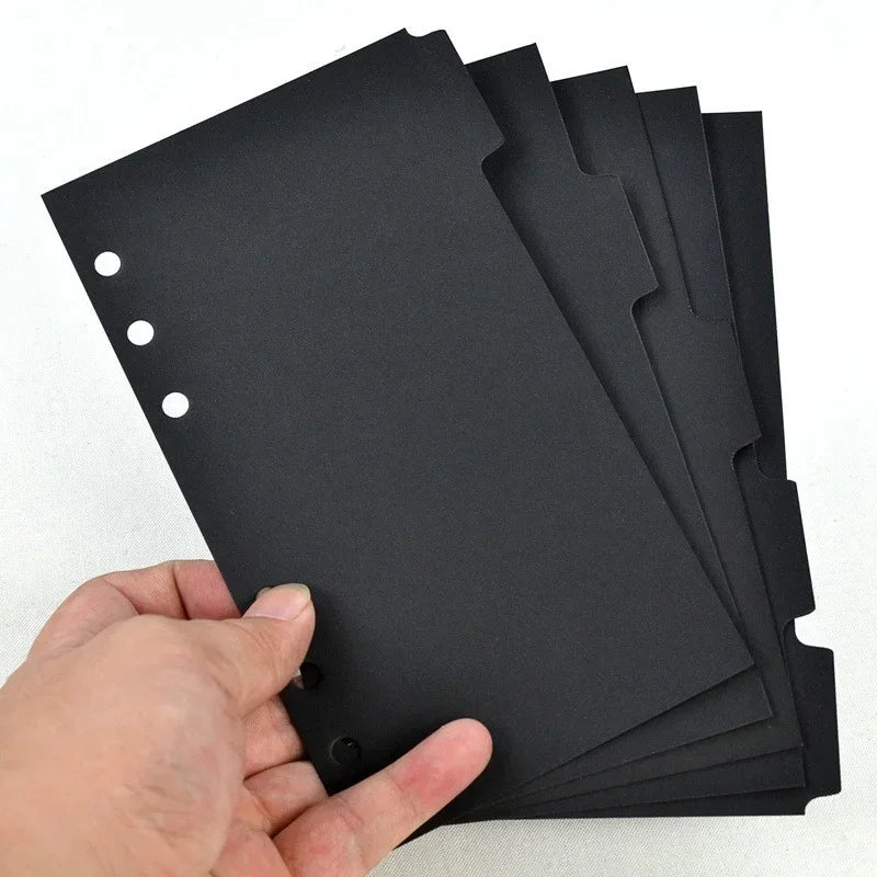 5Pcs/set Binder Index Divider Pages for Loose-leaf Notebook Scrapbook Index Tabs Planner Index Page Bookmark A5 A6