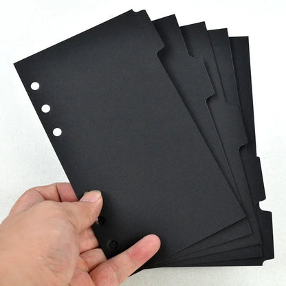 5Pcs/set Binder Index Divider Pages for Loose-leaf Notebook Scrapbook Index Tabs Planner Index Page Bookmark A5 A6