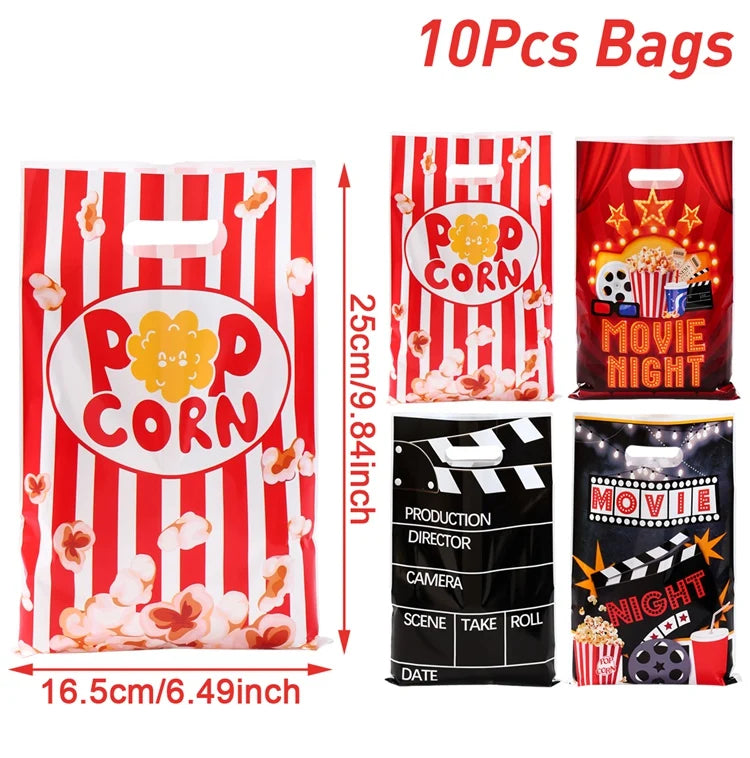 Movie Night Table Runner Red Movie Theme with Gold Star Design Movie Night Red Carpet Decoration for Movie Night Party Decor 