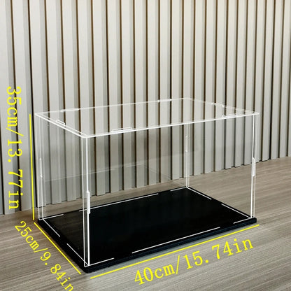 1pc Clear Acrylic Display Case Dustproof Toys Figures Car Trucks Vans Model Box Collection Storage Organizer Countertop Show 