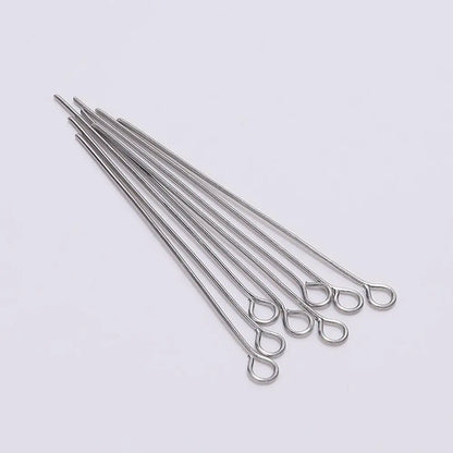 100pcs Stainless steel Eye Head Pins Metal Eye Pins For Jewelry Making Findings Diy Earrings Pendant Jewelry Pins Supplies