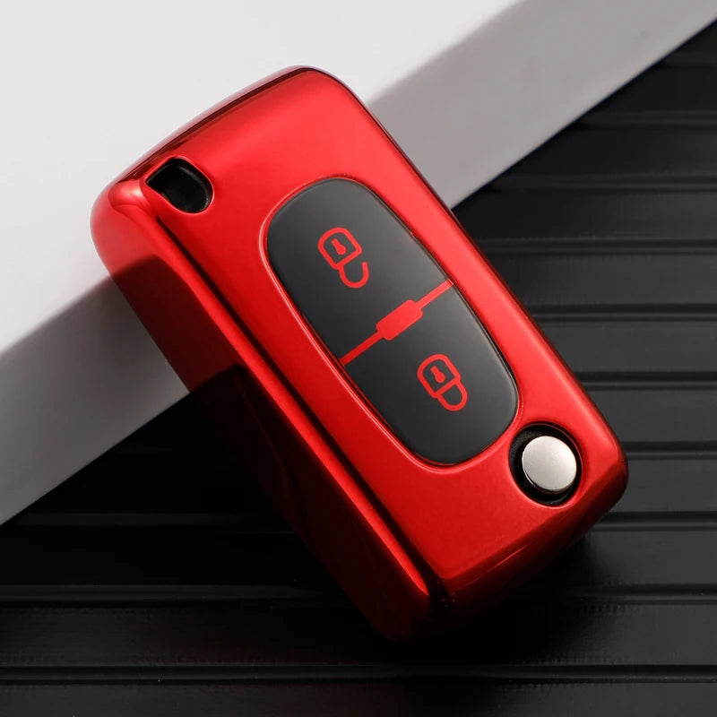 For Peugeot 107 207 307 308 407 607 206 4007 3008 5008 For Citroen C2 C3 C4 C5 C6 C8 2/3 Buttons TPU Car Remote Key Case Cove