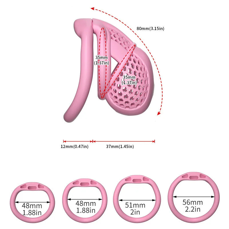 Male Chastity Cage Breathable Honeycomb Design With Removable Lock Cock Cage Comfortable Anti Pinch BDSM For Men Adult Sex To