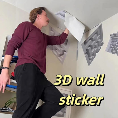 3D Wall Art Optical Illusion Corner Wall Decal Large Removable Peel And Stick Wall Art T Modern Home Decor For Living Room St