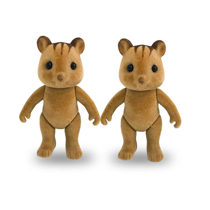 Dress Dollhouse Accessories 1:12 Forest Animal Family Clothes Fashion Daily Wear Casual Outfits Vest Shirt Skirt Pants for Do