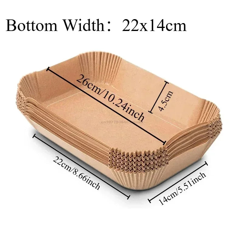 Cooking Paper Air Fryer Disposable Paper Square Round Baking Barbecue Plate NonStick Mat Kitchen Oven Oil Absorbing Paper Too
